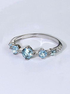 Кольцо из серебра р.18 Joli Jewelry К-1601р005, бриллиант искусственный