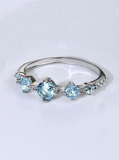 Кольцо из серебра р.19 Joli Jewelry К-1601р005, бриллиант искусственный