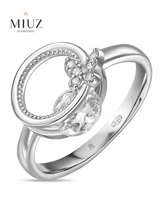 Кольцо из серебра р.18 MIUZ Diamonds (Московский ювелирный завод) R2036-KL-5294, фианит