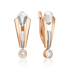 Серьги из золота PLATINA jewelry 02-5037-00-201-1111, топаз