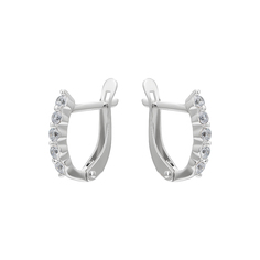 Серьги из серебра Вознесенский ювелирный завод Basic, фианит