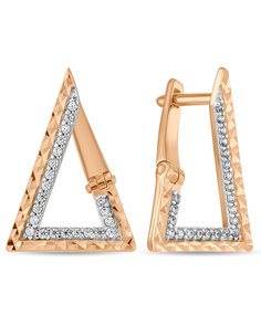 Серьги из красного золота MIUZ Diamonds E2020-096506, фианит