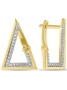 Серьги из желтого золота MIUZ Diamonds E2020-096506, фианит