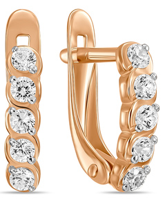 Серьги из красного золота MIUZ Diamonds E2028-C132-263, фианит