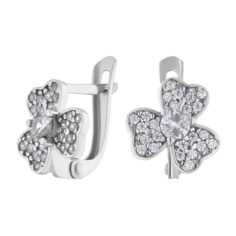 Серьги из серебра ЮВЕЛИР КАРАТ 2129915/9, фианит