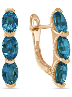 Серьги из красного золота MIUZ Diamonds E01-34462, топаз