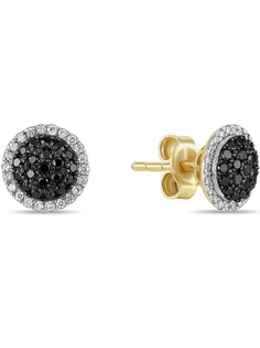 Серьги пусеты из желтого золота MIUZ Diamonds E01-35088, бриллиант
