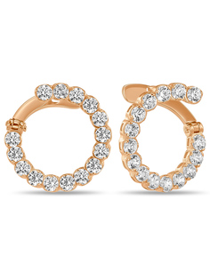 Серьги пусеты из красного золота MIUZ Diamonds E2001-6602808, фианит