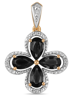 Кулон из красного золота MIUZ Diamonds P01-35787, бриллиант/оникс