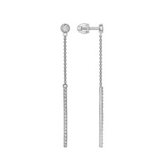 Серьги подвески из серебра WONDERLI СДР3002К, фианит