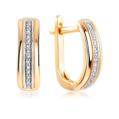 Серьги из красного золота VALTERA 89923, бриллиант