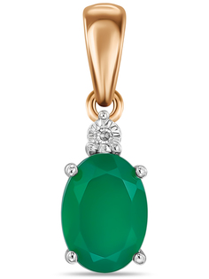 Кулон из красного золота MIUZ Diamonds P01-L-35041-AGG, агат/бриллиант