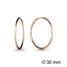 Серьги конго из красного золота Aquamarine 30914