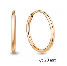 Серьги конго из красного золота Aquamarine 36101