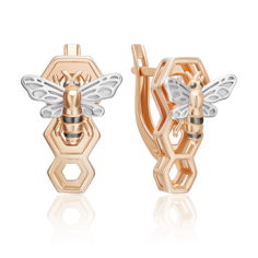 Серьги из красного золота PLATINA jewelry 02-5311-00-000-1110