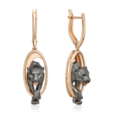 Серьги подвески из красного золота PLATINA jewelry 02-5302-00-000-1110