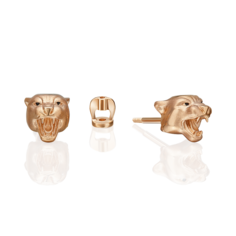 Серьги пусеты из красного золота PLATINA jewelry 02-5304-00-000-1110, эмаль