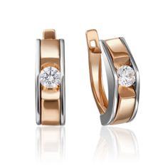Серьги из золота PLATINA jewelry 02-4138-00-401-1111, фианит
