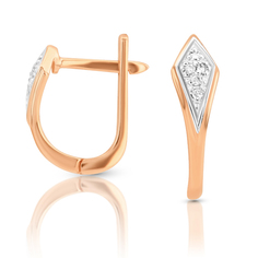 Серьги из красного золота VALTERA 100434, бриллиант
