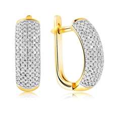 Серьги из желтого золота VALTERA 108226, бриллиант