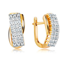 Серьги из желтого золота VALTERA 111187, бриллиант