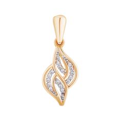 Кулон из красного золота ЮВЕЛИР КАРАТ 1134269, фианит