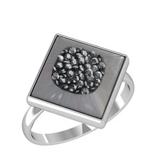 Кольцо из серебра р.18,5 ПРИВОЛЖСКИЙ ЮВЕЛИР 201402-DA54, друза