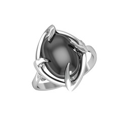 Кольцо из серебра р.18,5 ПРИВОЛЖСКИЙ ЮВЕЛИР 291903-GM, гематит