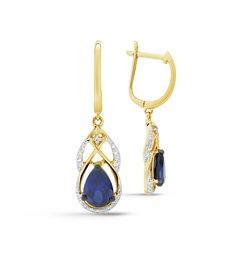 Серьги из золота с сапфирами и бриллиантами VALTERA 113928