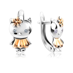 Серьги из серебра VALTERA 118088, фианит