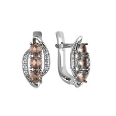 Серьги из серебра ПРИВОЛЖСКИЙ ЮВЕЛИР 301116-FA11FA75, фианит