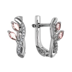Серьги из серебра ПРИВОЛЖСКИЙ ЮВЕЛИР 301588-FA11FA46, фианит