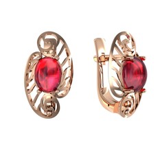 Серьги из серебра ПРИВОЛЖСКИЙ ЮВЕЛИР 302723-RB, рубин