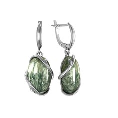 Серьги из серебра ПРИВОЛЖСКИЙ ЮВЕЛИР 341902-KL, клинохлор