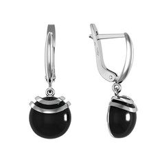 Серьги из серебра ПРИВОЛЖСКИЙ ЮВЕЛИР 351306-AG73, агат