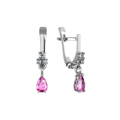 Серьги из серебра ПРИВОЛЖСКИЙ ЮВЕЛИР 351373-FA11FA46, фианит