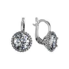 Серьги из серебра ПРИВОЛЖСКИЙ ЮВЕЛИР 361188-FA11GH, фианит/горный хрусталь