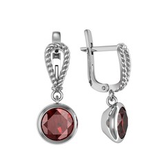 Серьги из серебра ПРИВОЛЖСКИЙ ЮВЕЛИР 371080-FA26, фианит
