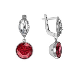 Серьги из серебра ПРИВОЛЖСКИЙ ЮВЕЛИР 371081-FA11FA66, фианит/алпанит