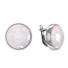 Серьги из серебра ПРИВОЛЖСКИЙ ЮВЕЛИР 371880-PM, перламутр