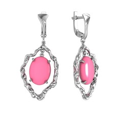 Серьги из серебра ПРИВОЛЖСКИЙ ЮВЕЛИР 393775-AG46, агат