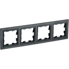 IEK Brite рамка 4-местная ру-4-брч черный BR-M42-K02 No Brand