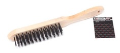 FORSAGE F-340116226 Щетка стальная по металлу, ручная в деревянном корпусе, проволока из в
