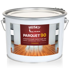 Паркетный лак HUSKY PARQUET 90 суперпрочный глянцевый 9 л