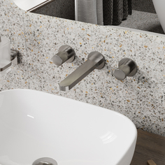 Встраиваемый смеситель для раковины WasserKRAFT Tauber 6400 9070646 матовый серый