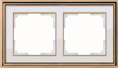 Рамка для выключателя Werkel WL17-Frame-02 a037678 золото/белый