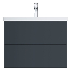 Тумба с раковиной AM-PM Gem подвесной, 750х540х410 мм, графит [m90fhx07522gm] Am.Pm