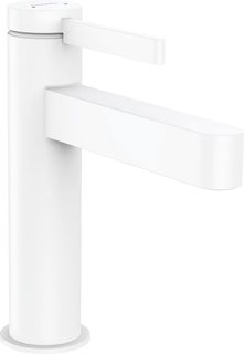 Смеситель для раковины Hansgrohe Finoris 76023700 со сливным клапаном, матовый белый