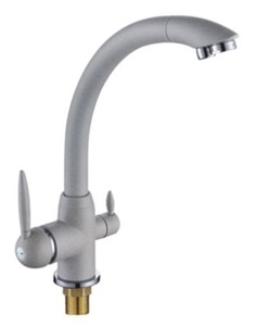 Смеситель для кухни Potato P4099-18 с краном для фильтра, картридж 35 мм, песочный