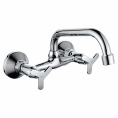 Смеситель на кухню Diadonna D80-247350 настенный с длинным поворотным изливом, хром